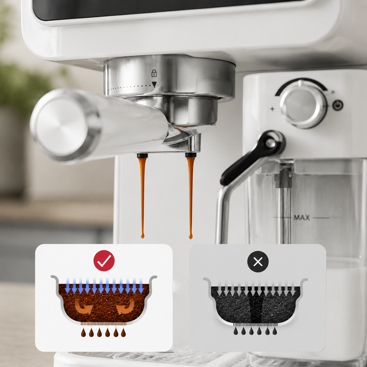 Machine à Café Expresso Automatique 19 Bars avec Mousseur à Lait Intégré