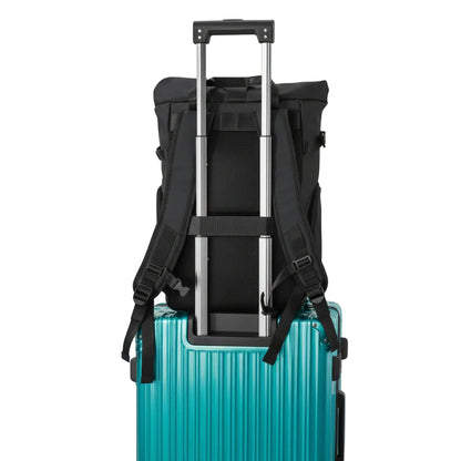 Sac à dos de voyage imperméable avec sangle de fixation pour valise