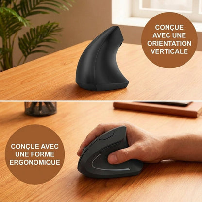 Souris verticale pensée pour réduire la fatigue liée au travail sur ordinateur