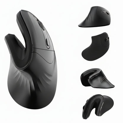 Vue latérale de la souris verticale ergonomique avec bouton DPI visible